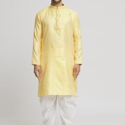 Arihant Rai Sinha Floral Printed Mandarin Collar Pure Silk Straight Kurta With Dhoti Pants-picture-31
