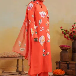 Anni Designer Women Floral Printed Regular Kurta with Trousers & Dupatta image 3