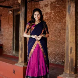 pavitraa sarees Solid Semi Stitched Lehenga Choli-picture-10