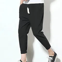 mk brothers Pack of 2 Men Solid Black, Blue Track Pants image 3