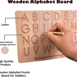 shalafi Educational Learning Alphabet Board AtoZ Practice Tracing Board Slate+3in1 Book image 3
