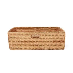 habereindia Beige Natural Fibre Large Storage Basket image 3