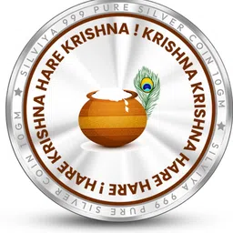 silviya BIS Hallmarked Little Krishna Ji (LK-10G174) S 999 10 g Silver Coin image 2