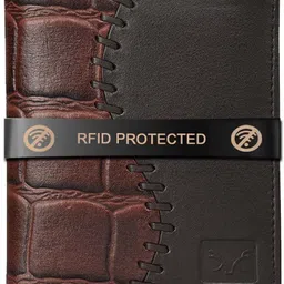 al fascino Men Brown Genuine Leather RFIDWallet - Mini-picture-14