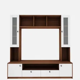 woodbuzz Benji TV Unit in Walnut And Frosty White Finish for TVs up to 55" image 4