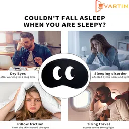 vartin C Quotes Velvet Cartoon Eye Mask for Kids/Adults For Sleeping Yoga Travel Mask image 2