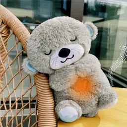 zenex store Breathing Teddy Bear Soft Plush Toy Realistic Motion Soft and Cute Stuffed Teddy - 30 cm image 5