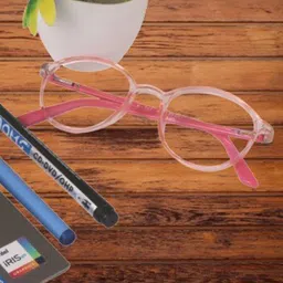 OPTIFY Unisex Clear Lens & Pink Round Sunglasses with UV Protected Lens image 5