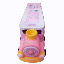 technochitra Exclusive Train Shape Movable Wheels Art Metal Pencil Box image 2