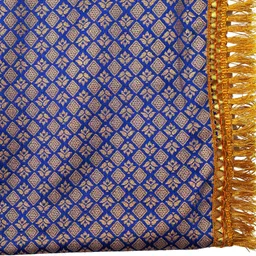 priyakant safawala P_S BLUE BROCADE 2 METER SHAWL 1290 Curtain Fabric image 4