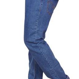 just black Men Regular Mid Rise Blue Jeans image 4