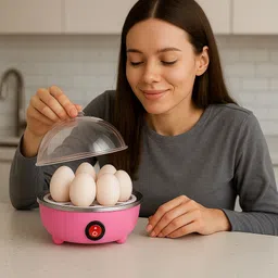 ghe 2 in 1 Kitchen Single Layer Egg Boiler in Electric Automatic Omelette Maker SINGLE LAYER EGG BOILER Egg Cooker image 3