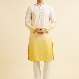 Manyavar Men Embroidered Regular Sequinned Kurta with Pyjamas-picture-49
