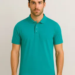 ULLAS Polo Collar Dri-Blend Slim Fit Pure Cotton T-shirt-picture-23