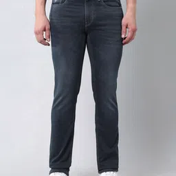 U.S. Polo Assn. Denim Co. Men Skinny Fit Mid-Rise Heavy Fade Jeans image 4