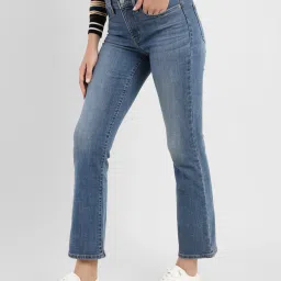 levi's Women's 315 Blue Flared Fit High Rise Jeans image 4