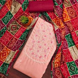Panzora Floral Embroidered Sequinned Unstitched Dress Material-picture-49