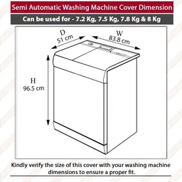 The Furnishing Tree Polyester Waterproof Semi Automatic Lloyd Washing Machine Cover image 5