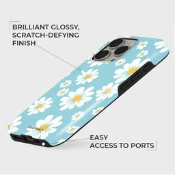 PEEPERLY Unisex iPhone 14 Pro Floral Jasmine Breeze Crystal Impact Resistant Back Case image 3