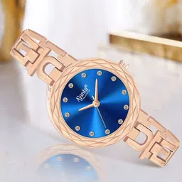 Ajanta Quartz Women Brass Patterned Dial & Bracelet Style Straps Analogue Watch AWC130ESL 1-picture-30