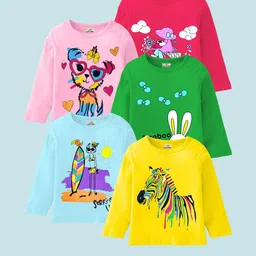 KUCHIPOO Girls 5 Printed T-shirt image 1