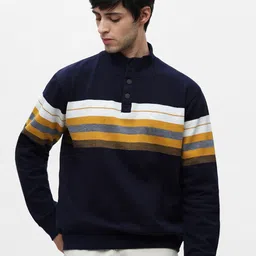 Klub Fox Men Striped Sweatshirt image 1