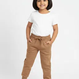 Orange Sugar Kids Unisex Winter Fleece Joggers-image-96