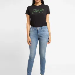 levi's Women's 710 Blue Skinny Fit Mid Rise Jeans image 1
