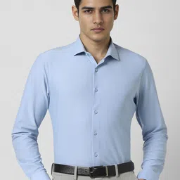 Van Heusen Men Slim Fit Spread Collar Solid Formal Shirt-picture-42