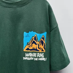 Alan Jones Boys Graphic Printed Round Neck Oversized T-shirt image 3