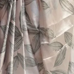 ODETTE Floral Printed Satin Saree image 4