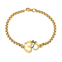 Voylla Men Brass Handcrafted Gold-Plated Charm Bracelet image 5