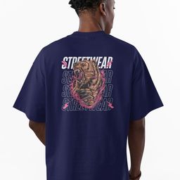 MOZIGO Men Graphic Printed Round Neck Oversized T-shirt-picture-19