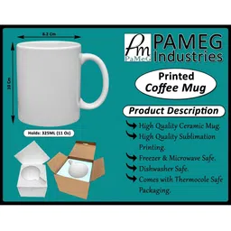 PaMeG White Cartoon Characters Printed Ceramic Glossy Mug image 2