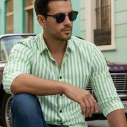BADLAND Men Premium Striped Casual Shirt image 1