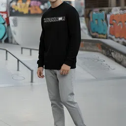 Moda Rapido Men Black Graphic Printed Sweatshirts-picture-31