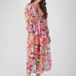 HERE&NOW Women Polyester Fit and Flare Dresses image 2