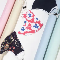 LULU & SKY Pack Of 3 Printed Reusable Foldable Cotton Outdoor Masks-picture-16