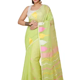 BENGAL HANDLOOM Embroidered Jamdani Saree image 5