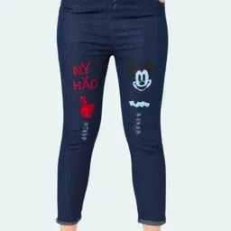 FABESCA Women Printed Regular Fit Mid-Rise Low Distress Jeans-image-36