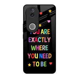 QRIOH Magical Words Printed Vivo V50e 5G Impact Resistant Back Case-image-75