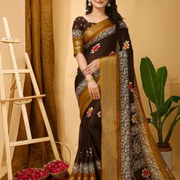 KAYOMMI Floral Zari Banarasi Saree-picture-26