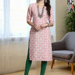 HERE&NOW Women Pack of 3 Ethnic Motifs Printed Kurtas-picture-18