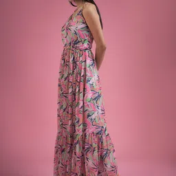 routes by all about you all about you Floral Print Georgette Maxi Dress image 5