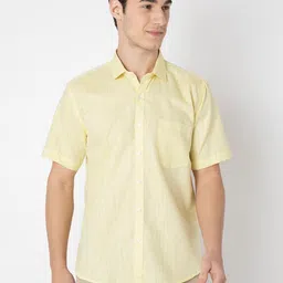 MARK & ALBERT Men India Slim Fit Spread Collar Solid Casual Shirt-picture-35