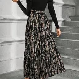 SHYAM SUNDARI Print Puff Sleeve Fit & Flare Maxi Dress image 5