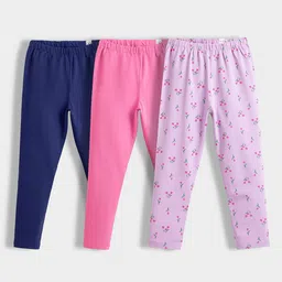 Orange Sugar Girls Pack Of 3 Printed Ankle-Length Leggings-picture-10