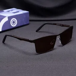 SUNGLASSIC RideX Edition Unisex UV400 Polarized Rectangle Sunglasses Ridex-Full-Brown image 4