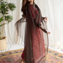 THE INDIAN ETHNIC CO Dupatta with Zari image 3
