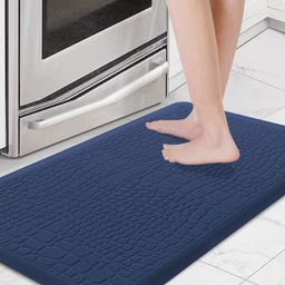 LUXEHOME INTERNATIONAL Teal-Blue Textured Waterproof Cushioned Antiskid Doormat-picture-33